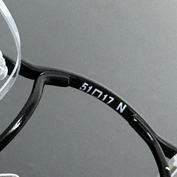 Charmant Eyeglasses XL2010 BK Titan Black Rhinestones Rimless Japan 51 [] 17 135